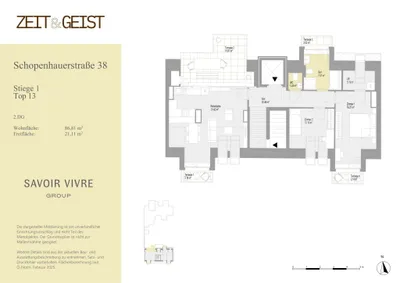 3-Zimmer-Wohnung mieten in Wien – 86,81 m², € 2.799 – Bild 5 von 5