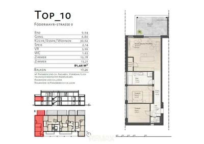 3-Zimmer-Wohnung kaufen in Linz Land – 81,46 m², € 374.154 – Bild 17 von 19
