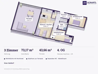 3-Zimmer-Wohnung kaufen in Graz – 73,17 m², € 628.505 – Bild 9 von 12