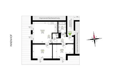 3-Zimmer-Wohnung mieten in Graz – 66 m², € 728 – Bild 4 von 13