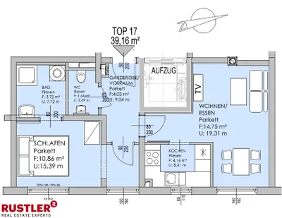2-Zimmer-Wohnung mieten in Graz – 39,16 m², € 540 – Bild 8 von 8