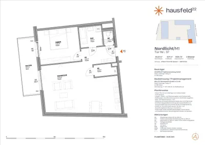 Unbefristete Neubau-Mietwohnung im Oberen Hausfeld Top 2.37 | Termin online buchen: www.hausfeld22.at/nordlicht – Bild 2