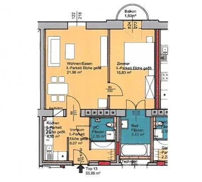 2-Zimmer-Wohnung mieten in Krems an der Donau – 56 m², € 664 – Bild 7 von 7