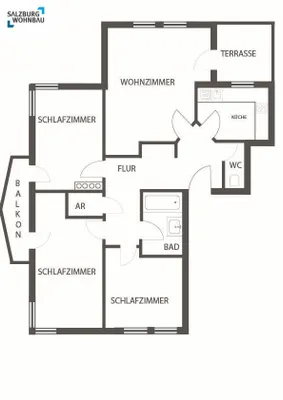 4-Zimmer-Wohnung mieten in Sankt Johann im Pongau – 89 m², € 1.348 – Bild 2 von 2
