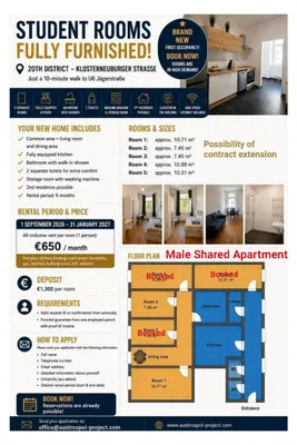 5-Zimmer-Wohnung mieten in Wien – 100 m², € 650 – Bild 1 von 26