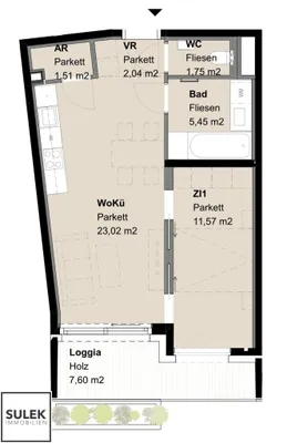 2-Zimmer-Wohnung mieten in Wien – 45,34 m², € 1.319 – Bild 14 von 15
