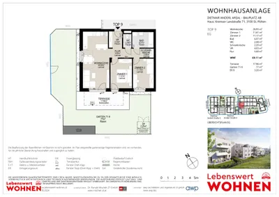 3-Zimmer-Wohnung mieten in Sankt Pölten – 69,11 m², € 972 – Bild 10 von 14