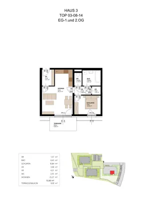 2-Zimmer-Wohnung mieten in Kirchdorf an der Krems – 54,69 m², € 595 – Bild 5 von 5