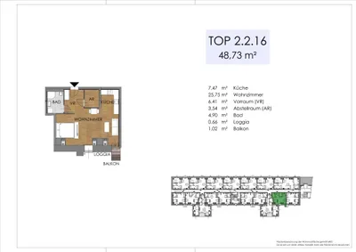 1-Zimmer-Wohnung kaufen in Bruck an der Leitha – 43,66 m², € 181.000 – Bild 45 von 46