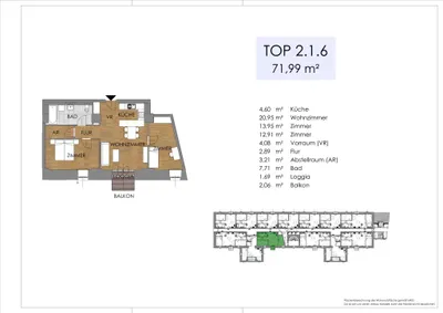 1-Zimmer-Wohnung kaufen in Bruck an der Leitha – 43,66 m², € 181.000 – Bild 23 von 46