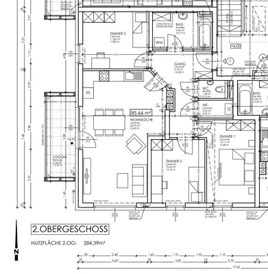 4-Zimmer-Wohnung mieten in Sankt Pölten Land – 85,67 m², € 981