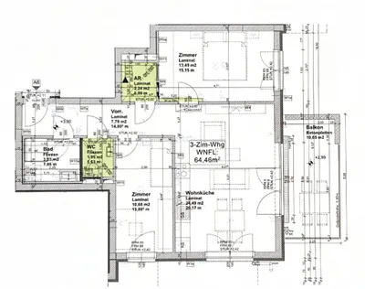 3-Zimmer-Wohnung kaufen in Wiener Neustadt – 64,46 m², € 365.000 – Bild 16 von 16