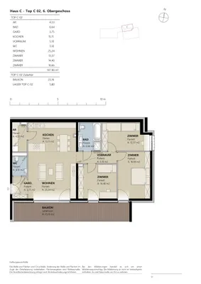 4-Zimmer-Wohnung kaufen in Landeck – 107,75 m², € 816.480 – Bild 2 von 2
