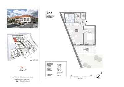 2-Zimmer-Wohnung mieten in Weiz – 42,56 m², € 739 – Bild 3 von 4