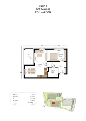 2-Zimmer-Wohnung mieten in Kirchdorf an der Krems – 54,69 m², € 695 – Bild 7 von 7