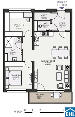 3-Zimmer-Wohnung mieten in Graz – 79,6 m², € 1.240 – Bild 7 von 7