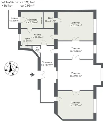 5-Zimmer-Wohnung kaufen in Wien – 131,12 m², € 995.000 – Bild 12 von 12