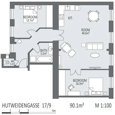 3-Zimmer-Wohnung kaufen in Wien – 90,1 m², € 689.000 – Bild 16 von 16