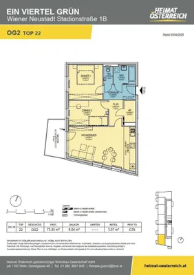 3-Zimmer-Wohnung mieten in Wiener Neustadt – 73,45 m², € 945 – Bild 26 von 32