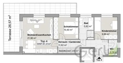 3-Zimmer-Wohnung kaufen in Salzburg-Umgebung – 61,7 m², € 493.500 – Bild 5 von 7