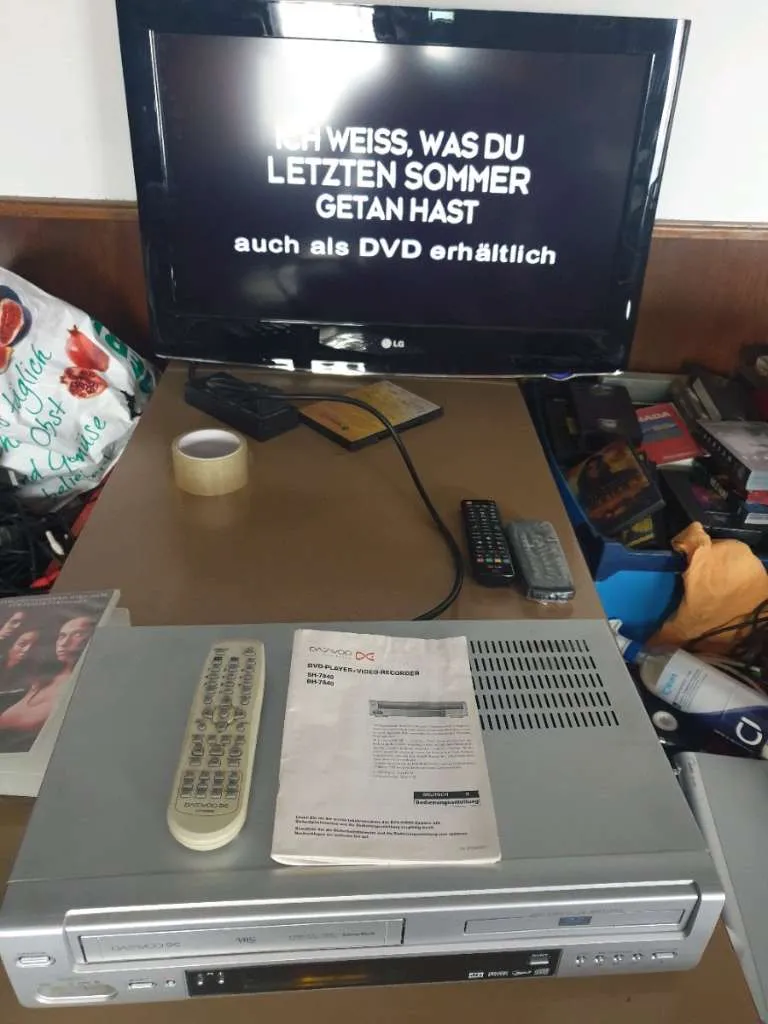 Daewoo SH- 7840 VHS DVD Kombigerät mit Fernbedienung # DVD LAUFWERK DEFEKT