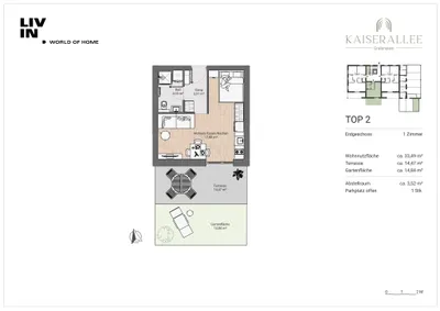 1-Zimmer-Wohnung kaufen in Klagenfurt Land – 34 m², € 199.000 – Bild 6 von 7