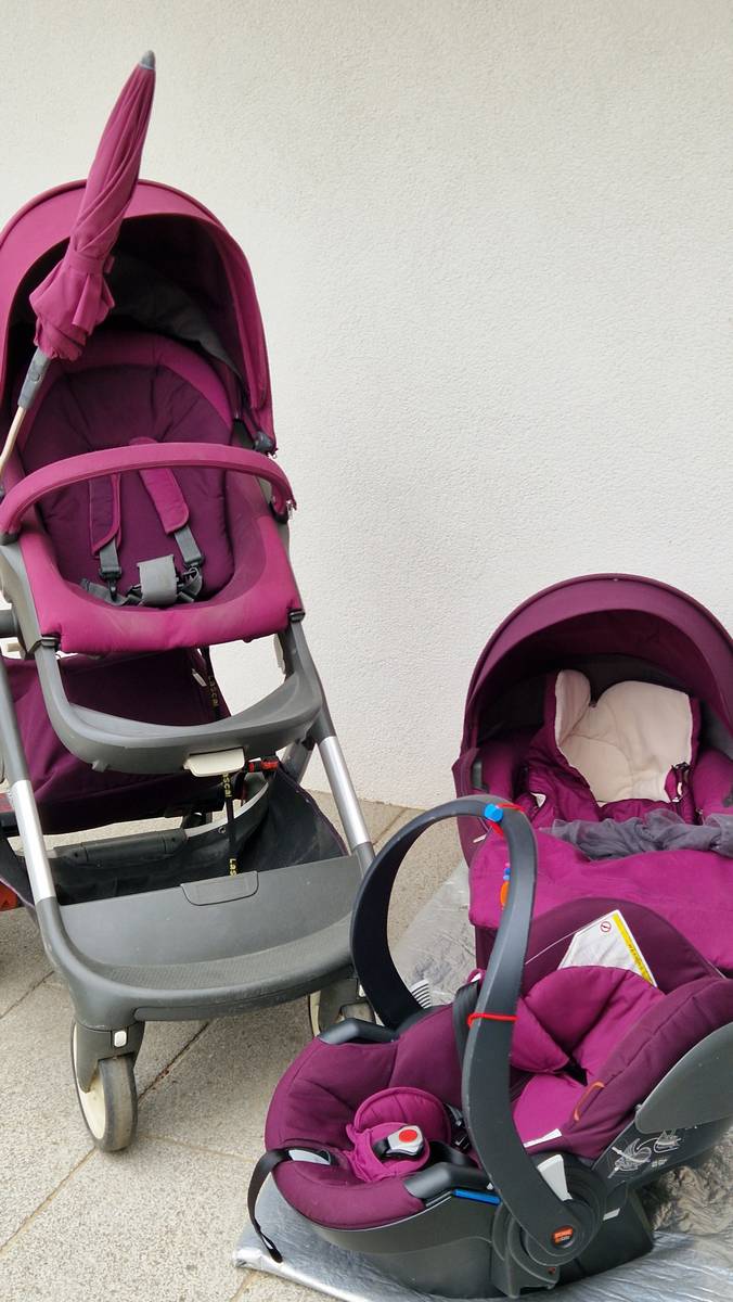 Stokke Crusi Purple 3-in-1 Komplettset mit viel Zubehr,  380,- (2120  Obersdorf) - willhaben