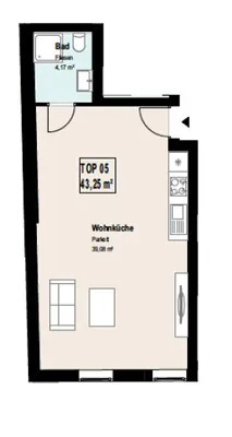 2-Zimmer-Wohnung kaufen in Wien – 43,25 m², € 229.000 – Bild 7 von 7