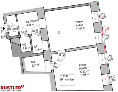 2-Zimmer-Wohnung kaufen in Wien – 51 m², € 275.000 – Bild 7 von 14