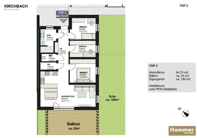 4-Zimmer-Haus kaufen in Südoststeiermark – 84,74 m², € 438.700 – Bild 4 von 4