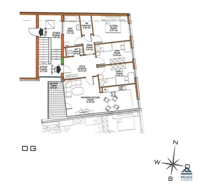 4-Zimmer-Wohnung kaufen in Salzburg Stadt – 91,51 m², € 548.000 – Bild 10 von 11