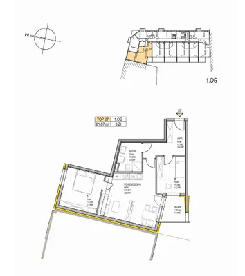 3-Zimmer-Wohnung mieten in Graz – 62 m², € 900 – Bild 8 von 9