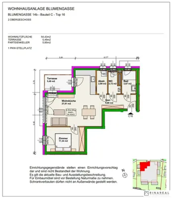 2-Zimmer-Wohnung mieten in Wiener Neustadt – 54,43 m², € 915 – Bild 17 von 18