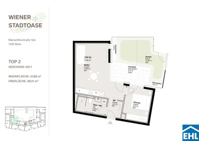2-Zimmer-Wohnung mieten in Wien – 41,88 m², € 1.095 – Bild 13 von 13