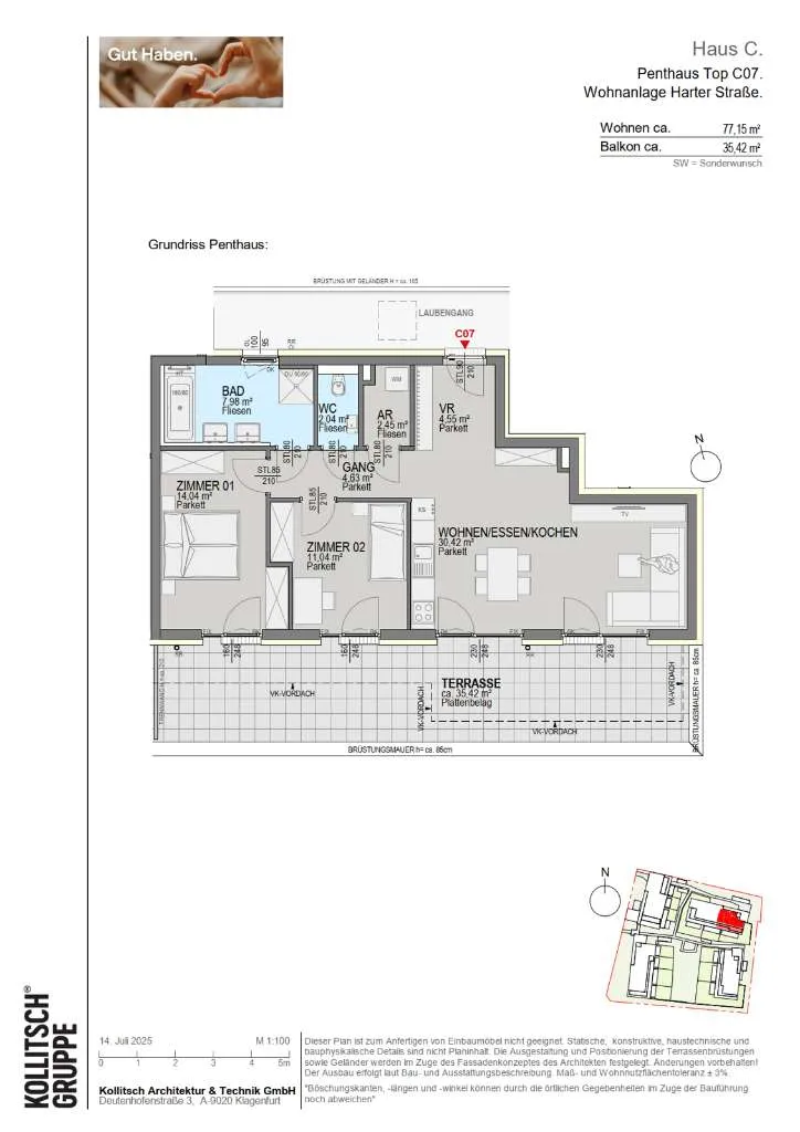 Neubauwohnung in Graz. Jetzt Ihr neues Zuhause entdecken! - Ansicht 2