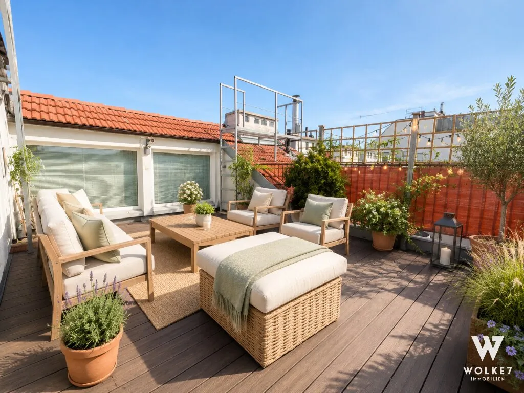 +++ Traumhafte 3-Zimmer-Dachgeschosswohnung I 2 DACHTERRASSEN mit ca. 28 m² I Top-Lage Josefstadt +++ - Ansicht 2