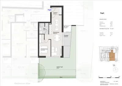 2-Zimmer-Wohnung kaufen in Salzburg Stadt – 53,32 m², € 395.000 – Bild 4 von 4
