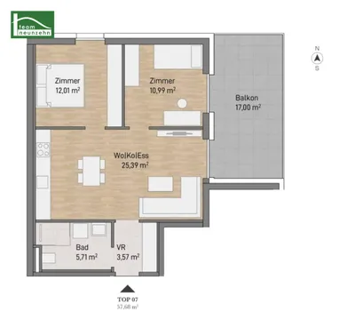 3-Zimmer-Wohnung kaufen in Graz – 57,68 m², € 334.149 – Bild 8 von 8