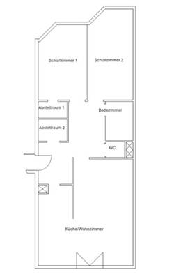 U1-NÄHE, DANHAUSERGASSE, 85 m2 Neubau, 2 Zimmer, Wohnküche, 2er-WG-geeignet, Wannenbad, Parketten, 1. Liftstock – Bild 3