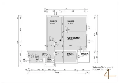 3-Zimmer-Wohnung kaufen in Sankt Pölten – 67,33 m², € 149.000 – Bild 8 von 8