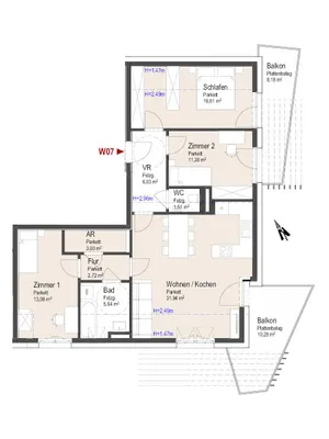 4-Zimmer-Wohnung kaufen in Salzburg-Umgebung – 91,91 m², € 756.860 – Bild 5 von 8