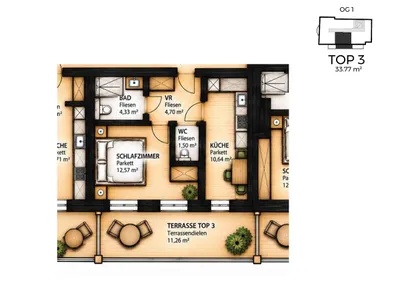 2-Zimmer-Wohnung kaufen in Liezen – 33,77 m², € 227.060.000 – Bild 2 von 28