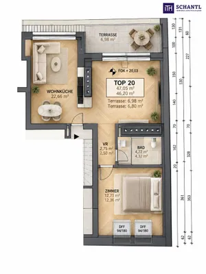 2-Zimmer-Wohnung kaufen in Wien – 47,11 m², € 450.000 – Bild 18 von 18
