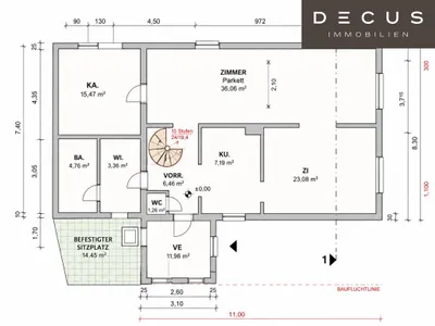 4-Zimmer-Haus kaufen in Wien – 200 m², € 739.000 – Bild 12 von 13