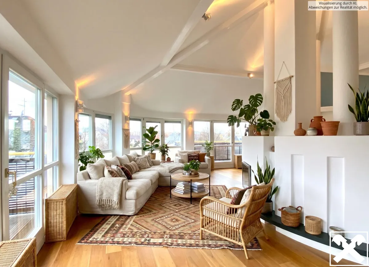 Panoramablick helle Dachgeschosswohnung - Ansicht 2