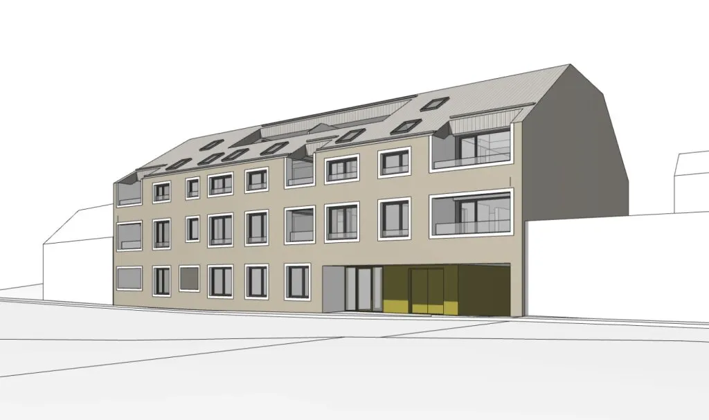 Bewilligtes Neubauprojekt mit 12 Wohnungen, Nähe Kirchenplatz – pohled 3