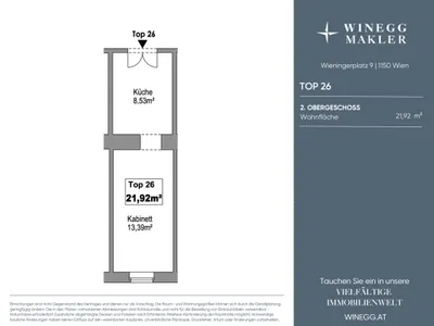 1-Zimmer-Wohnung kaufen in Wien – 21,91 m², € 89.000 – Bild 17 von 17