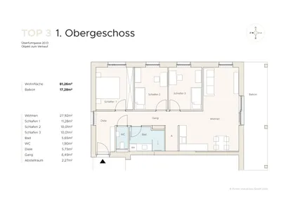 4-Zimmer-Wohnung kaufen in Graz – 81,39 m², € 537.941 – Bild 2 von 7