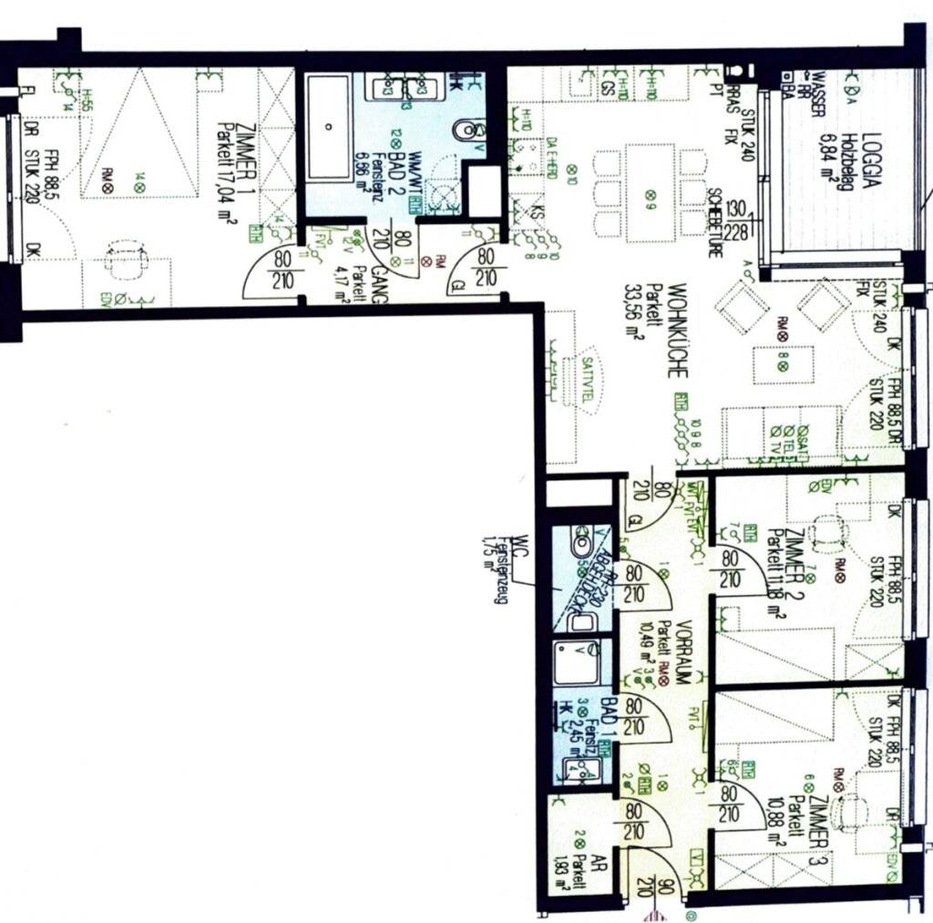 Wohnen mit Urlaubsfeeling Pur direkt bei der Obere Alte Donau: 4-Zimmer mit gartenseitiger Loggia! - Ansicht 2