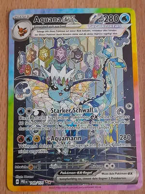 aquana pokemon card Holo SWSH072 Black Star Promo  PokeDirris clear acrylic holder that perfectly accentuates the stunning visual design and character artwork  SHINY AQUANA EX |